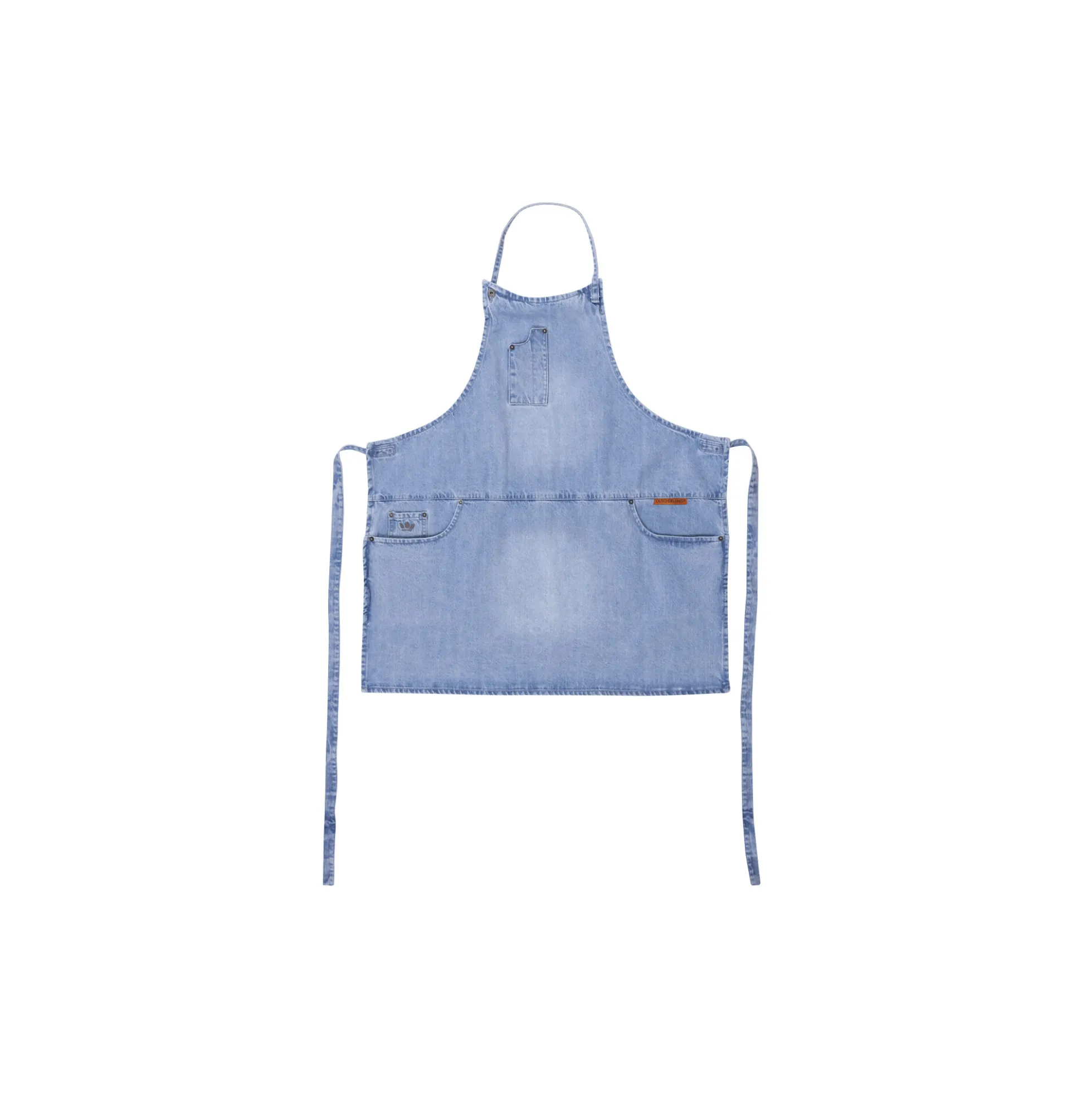 Five Pockets forklæde, washed indigo