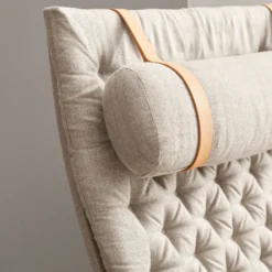 FK10 Plico loungestol, hvidolieret eg/natur