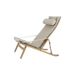 FK10 Plico loungestol, hvidolieret eg/natur