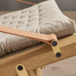FK10 Plico loungestol, hvidolieret eg/natur