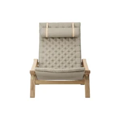 FK10 Plico loungestol, hvidolieret eg/natur