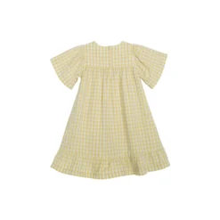 Flair Dress, lemon checks