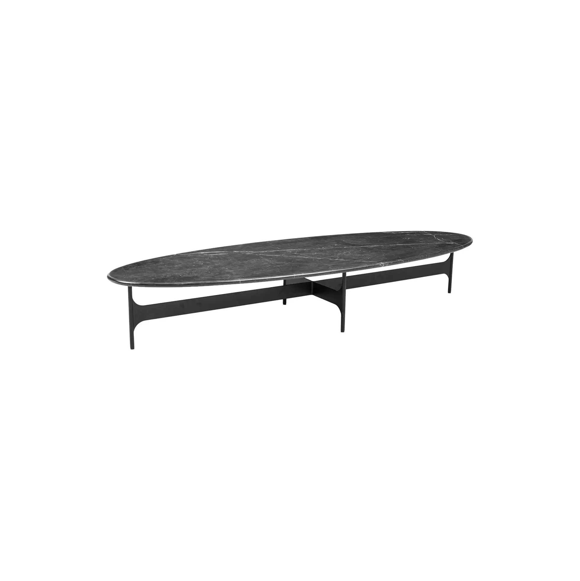Floema Oval sofabord, black