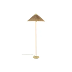 9602 Floor Lamp, brass/bamboo