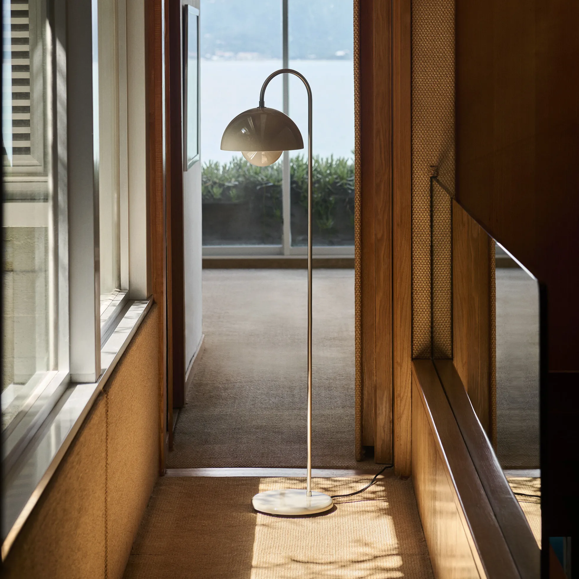 Flowerpot VP12 Floor Lamp, grey beige