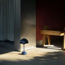 Flowerpot VP9 Portable Table Lamp, steel blue