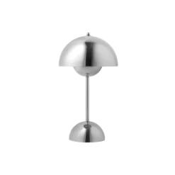 Flowerpot VP9 Portable Table Lamp, chrome-plated
