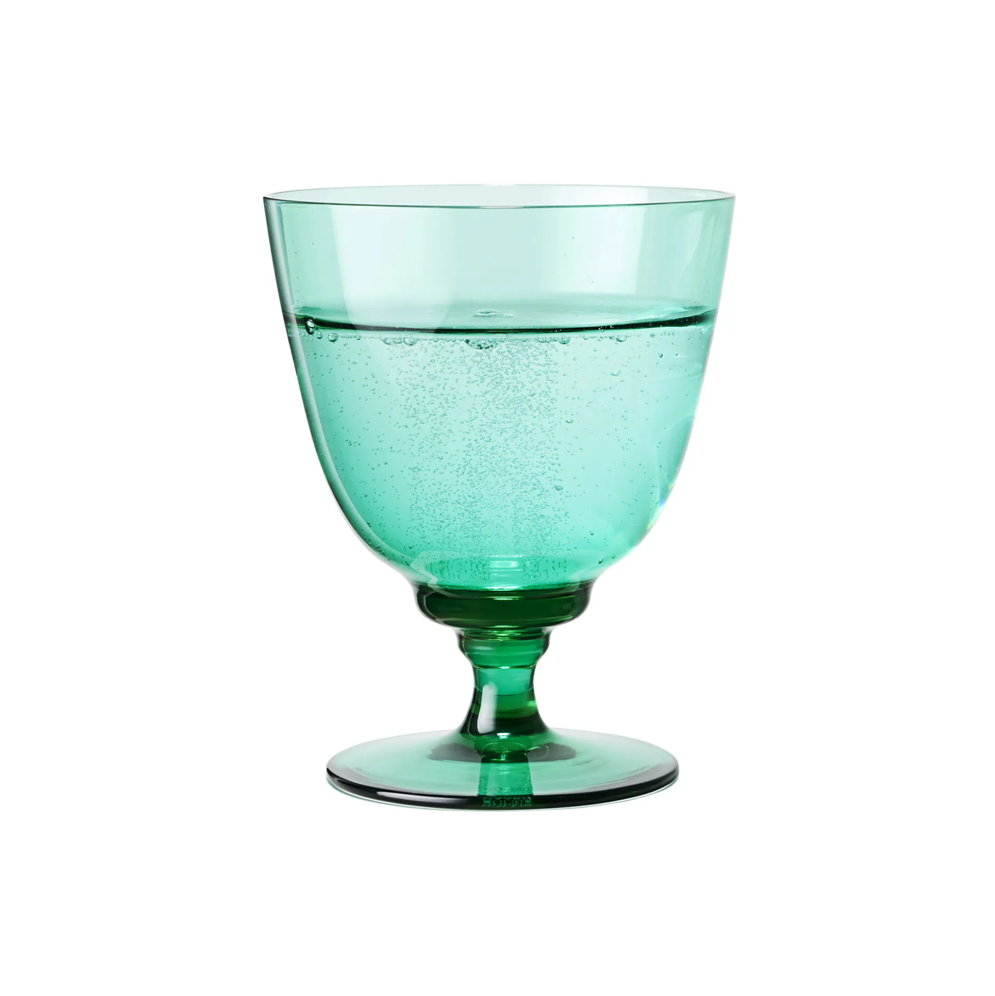 Flow glas på fod, emerald green