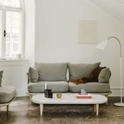 Fly SC5 Coffee Table, Bianco Carrara marble/oiled oak