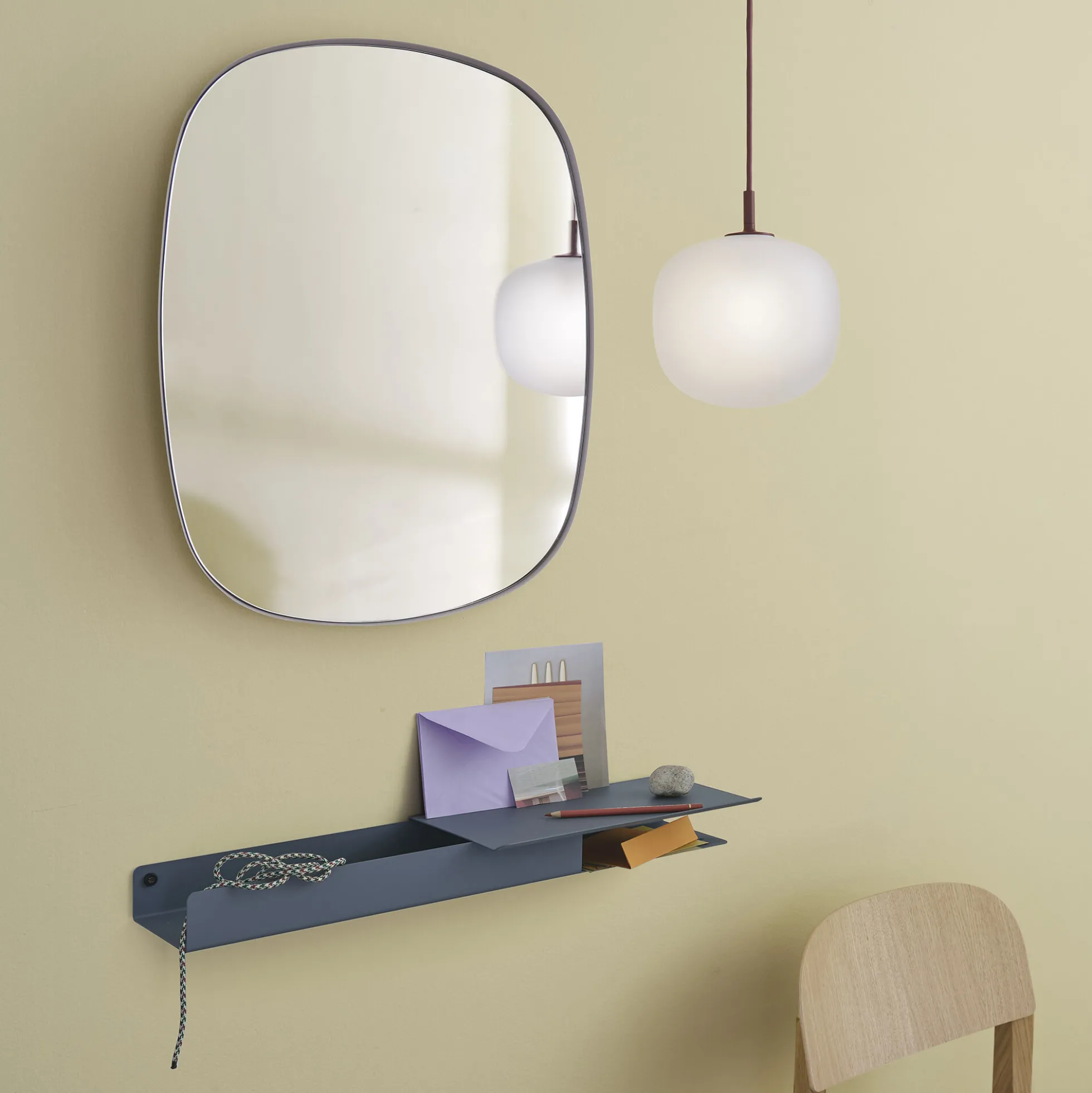 Folded Shelves Platform, blue-grey