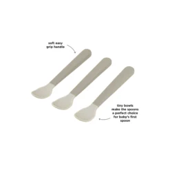 Foodie Easy-grip babyske 3-pak, sand