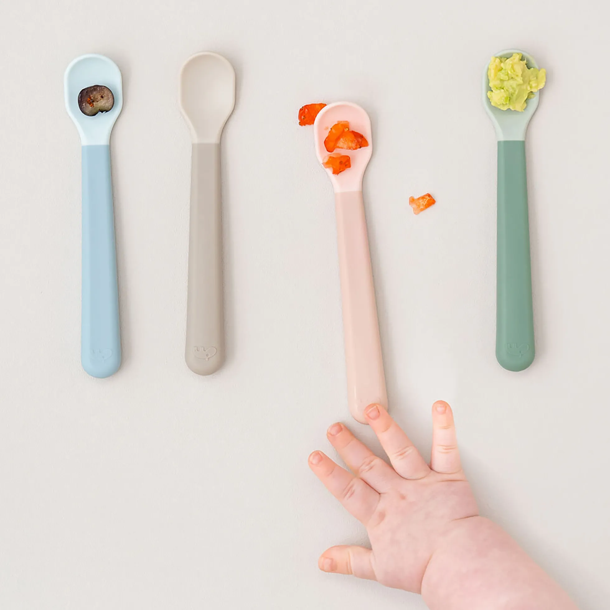 Foodie Easy-grip babyske 3-pak, sand
