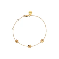 Forglemmigej armbånd, forgyldt