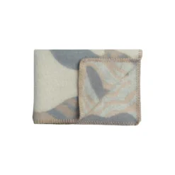 FUGL OG FISK Baby Size Throw, grey/beige