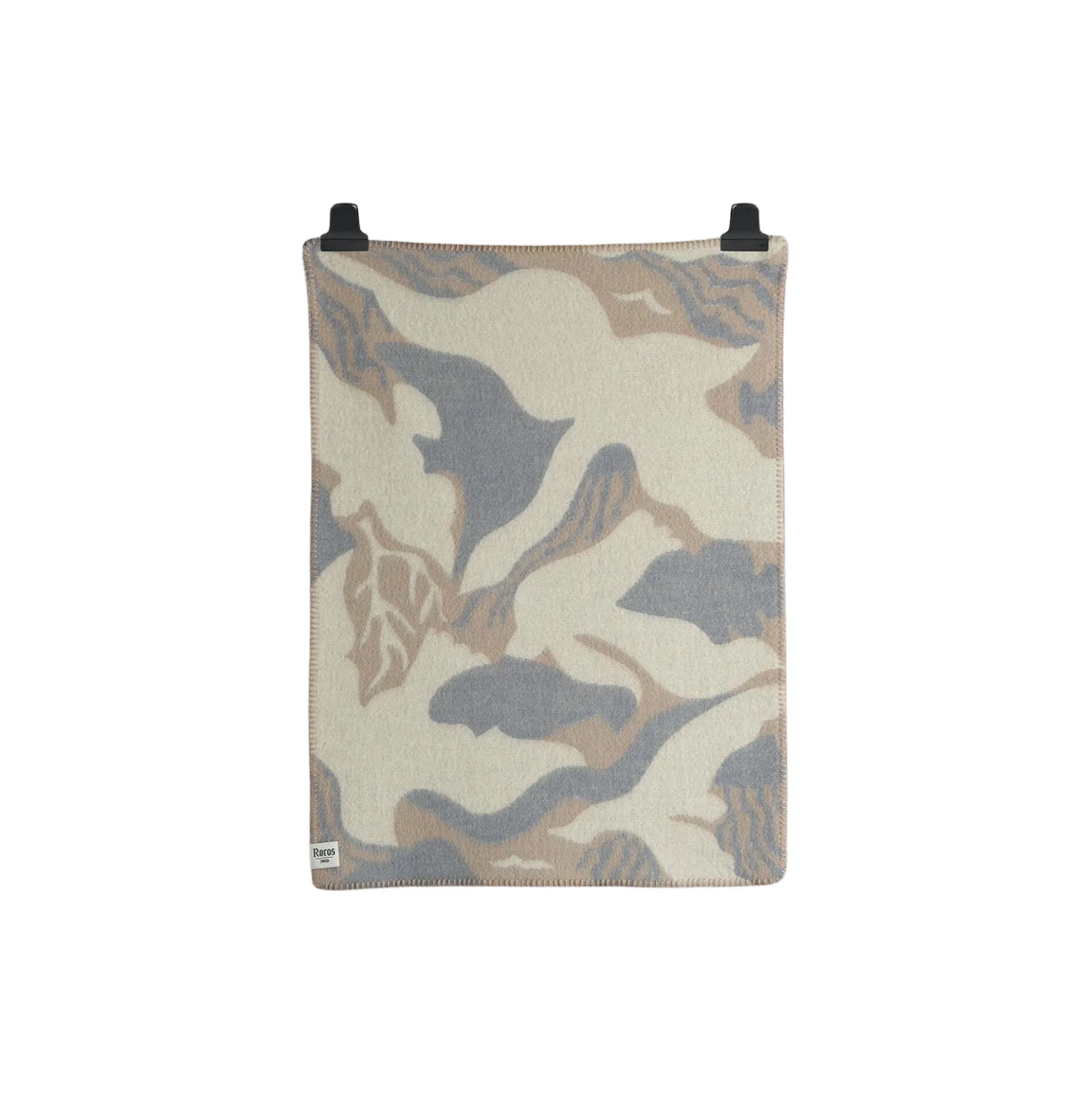 FUGL OG FISK Baby Size Throw, grey/beige