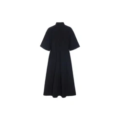 Fukkura kjole med lynlås, black