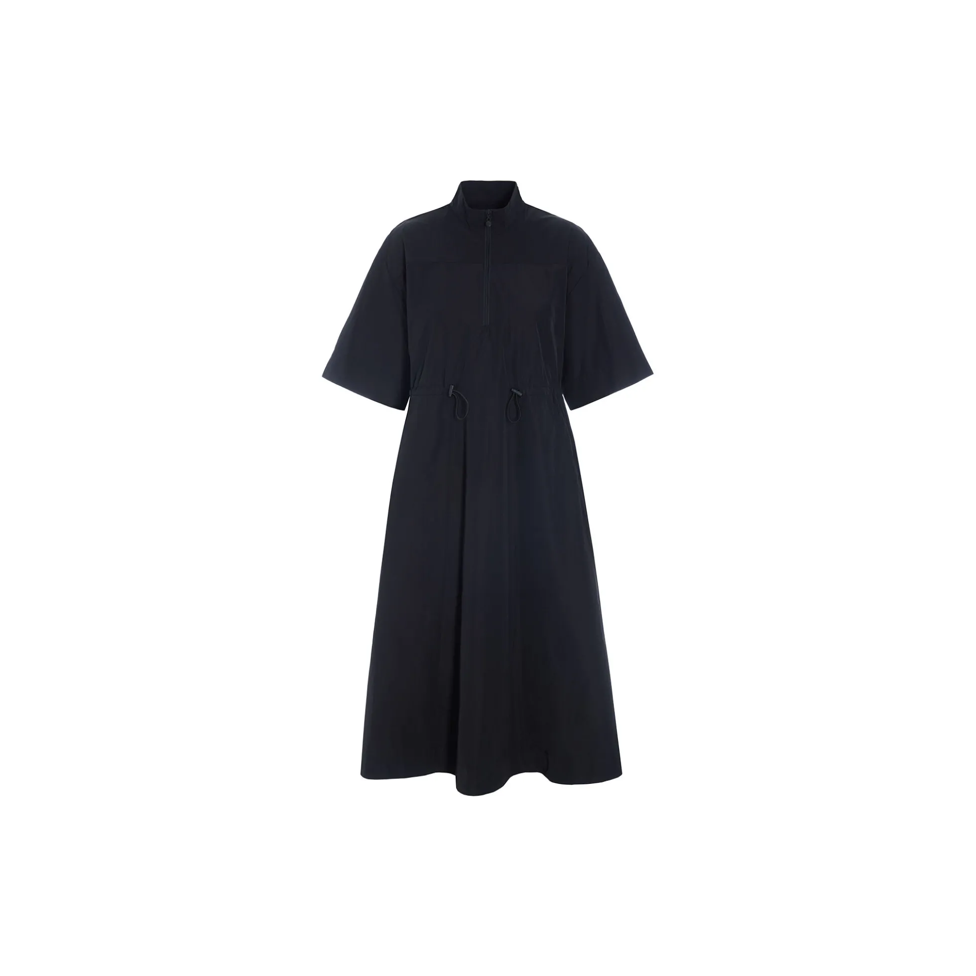 Fukkura kjole med lynlås, black