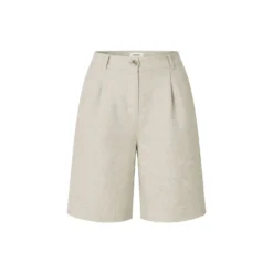 Galemd linen long shorts, beige melange