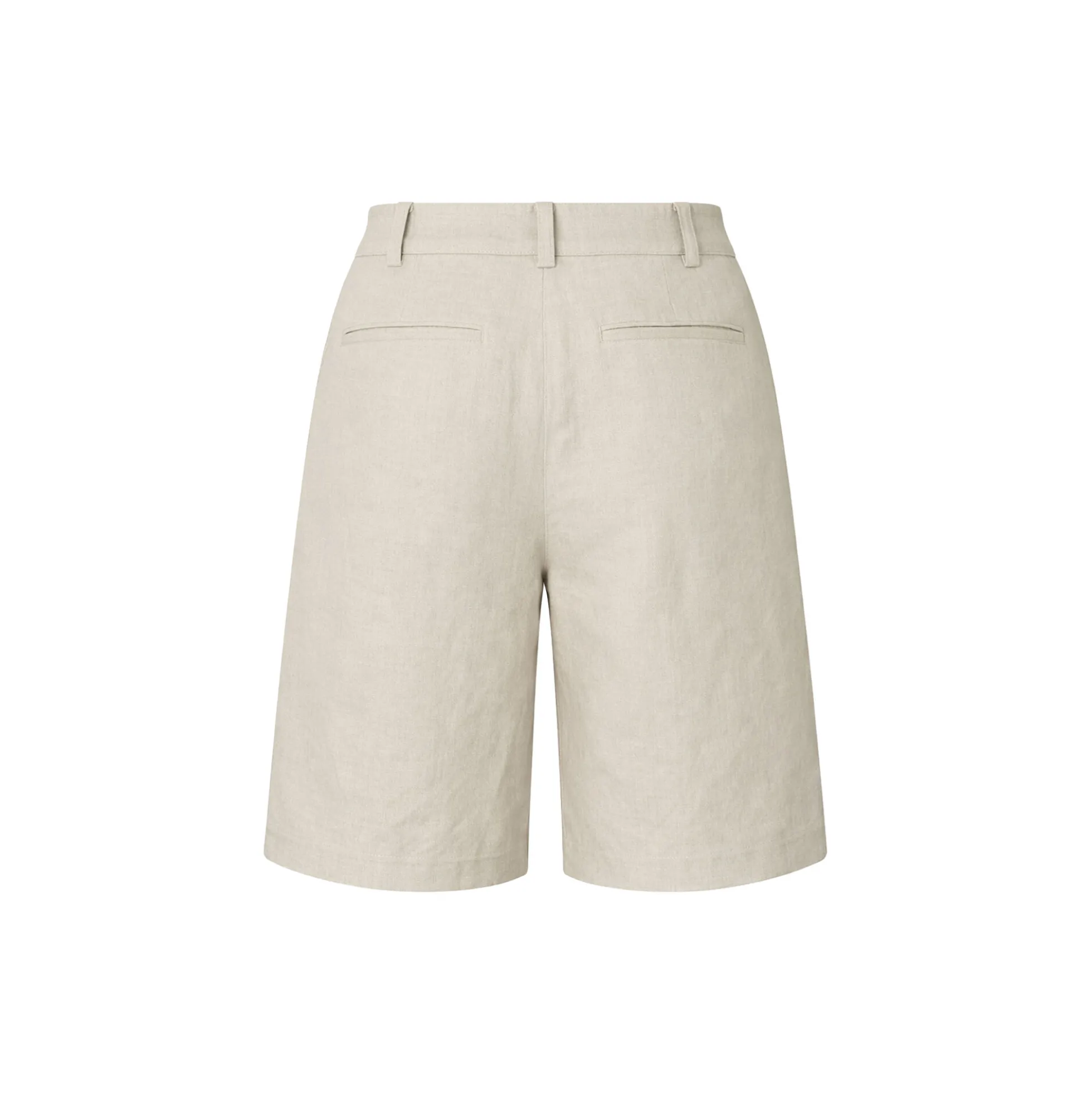 Galemd linen long shorts, beige melange