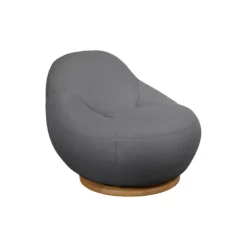 Gem loungestol med drejefod, grey