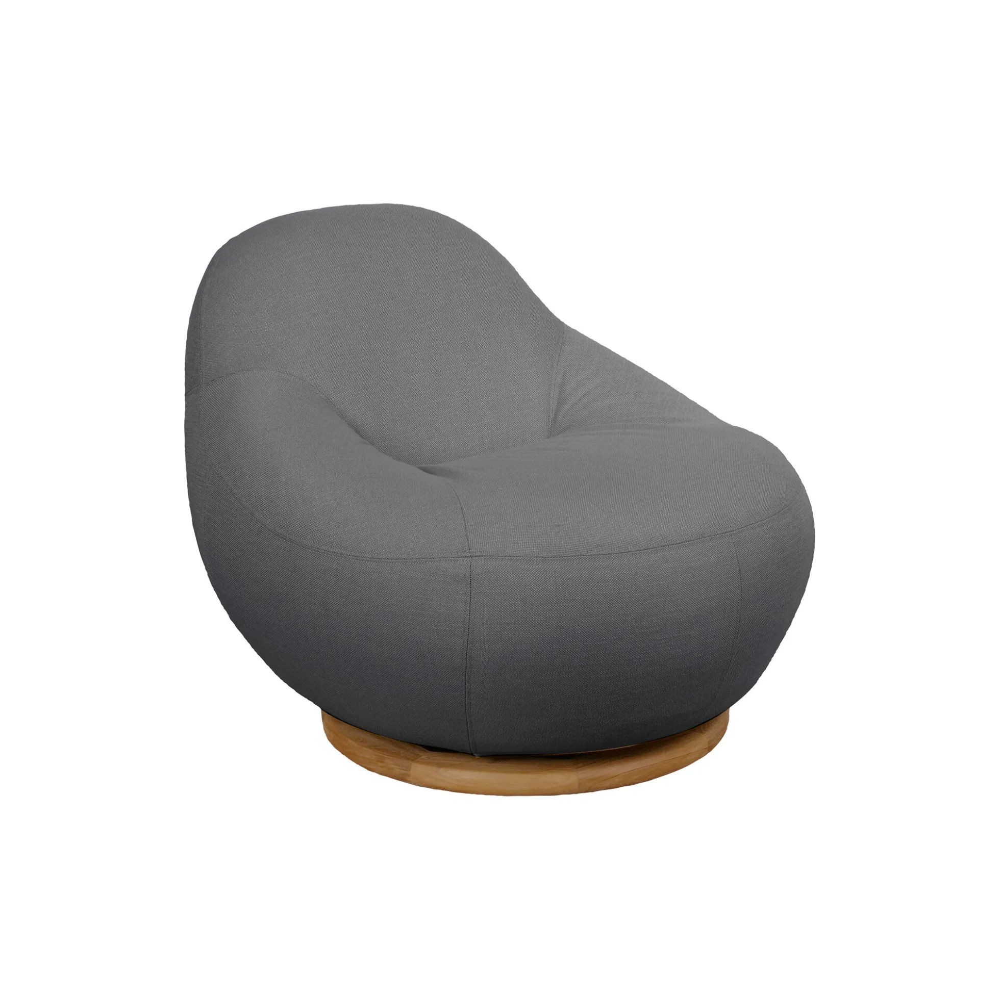 Gem loungestol med drejefod, grey