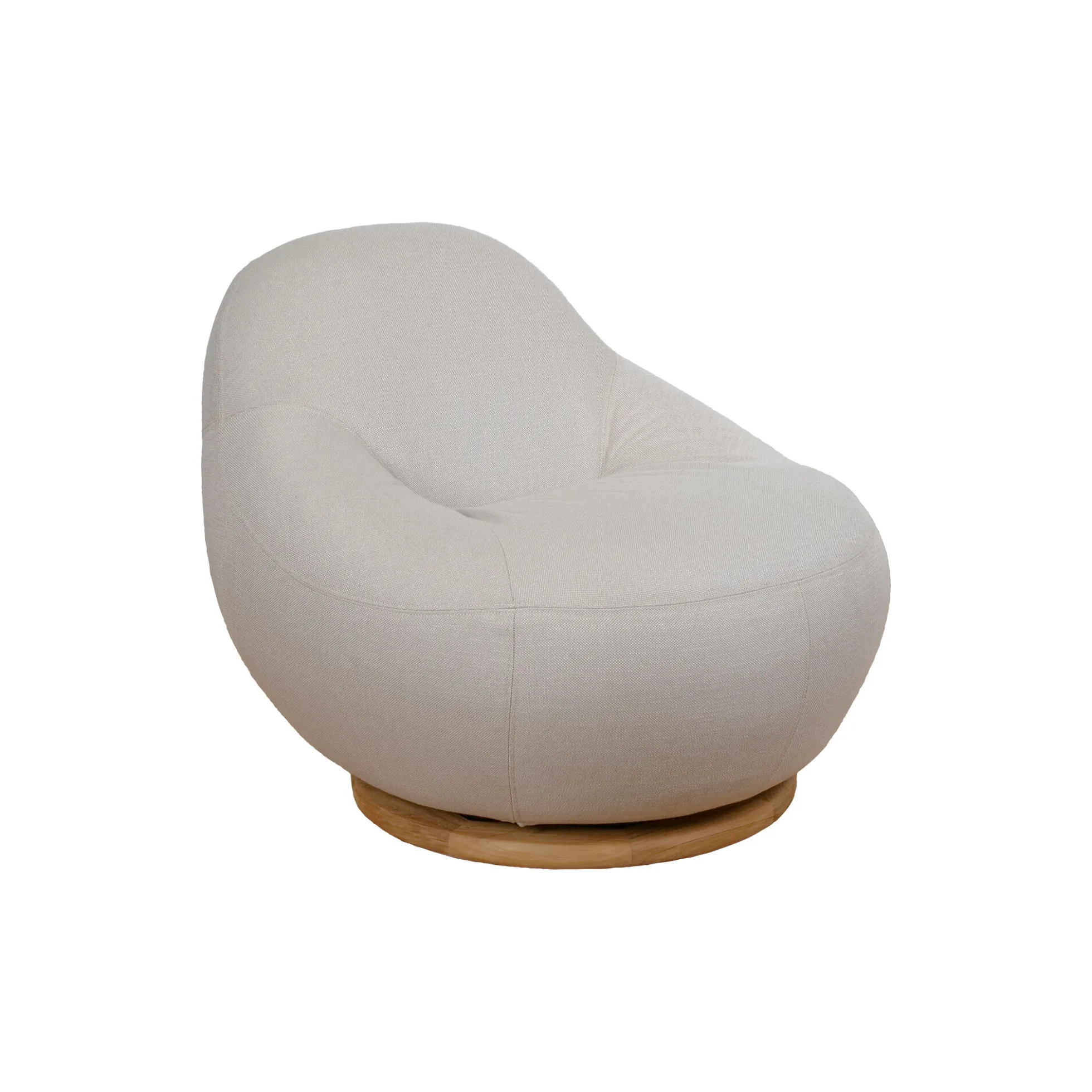Gem loungestol med drejefod, sand