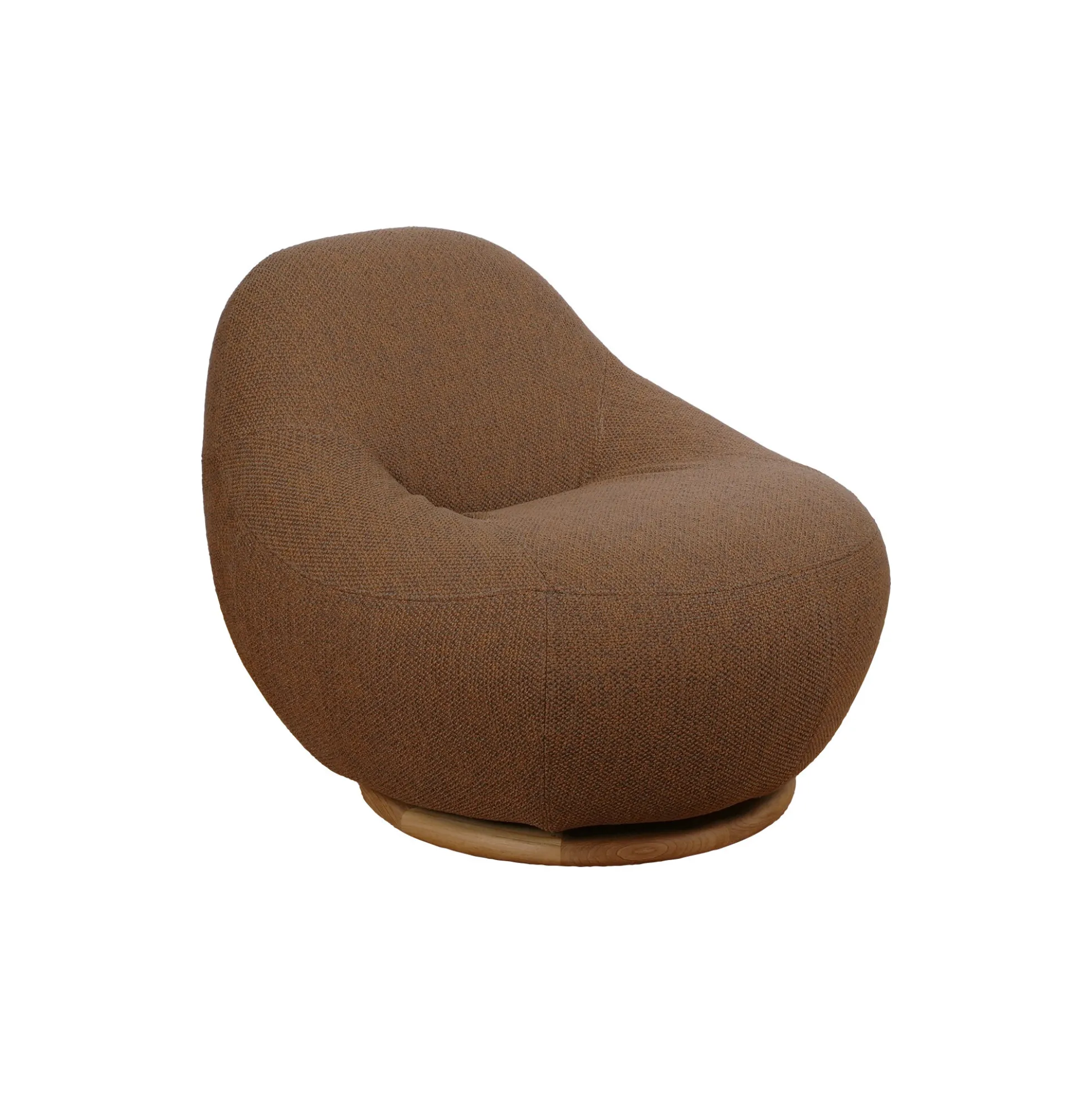 Gem loungestol med drejefod, umber brown
