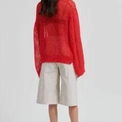 Georgina Knit O-Neck, poinciana