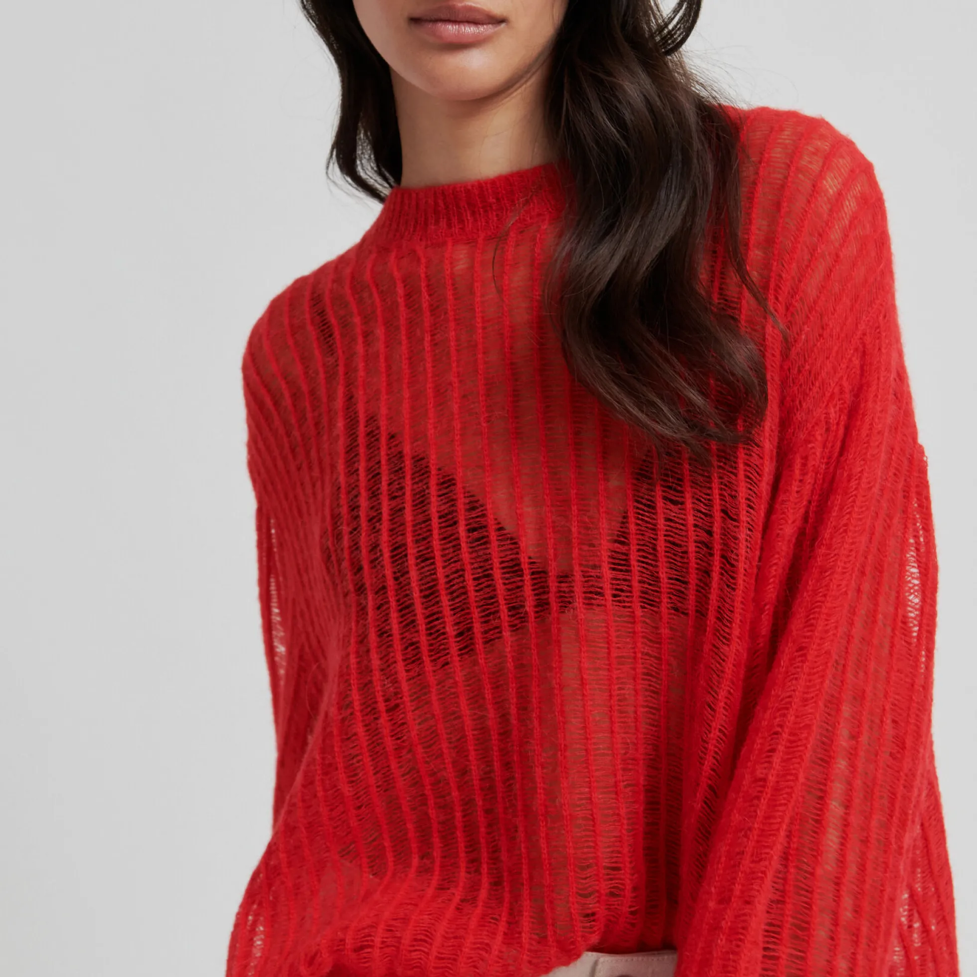 Georgina Knit O-Neck, poinciana