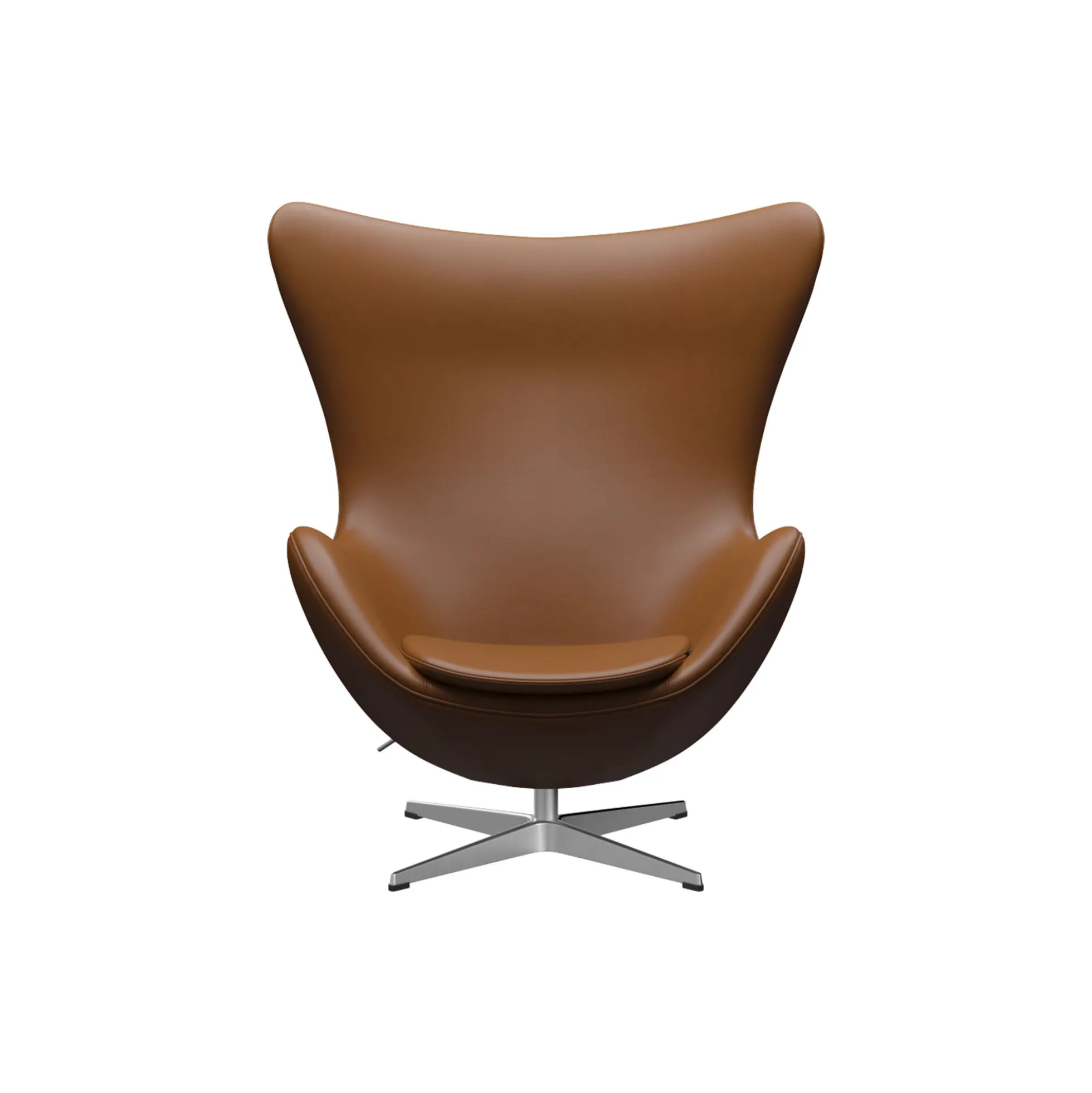 Ægget™ 3316 loungestol, Aura walnut/satin brushed aluminium