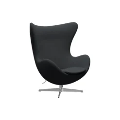 Ægget™ 3316 loungestol, Christianshavn 1174 dark grey/satin brushed aluminium