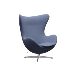 Ægget™ 3316 loungestol, Christianshavn 1151 light blue uni/satin brushed aluminium