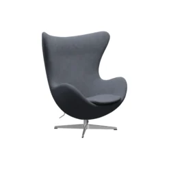 Ægget™ 3316 loungestol, Christianshavn 1150 orange/blue/satin brushed aluminium