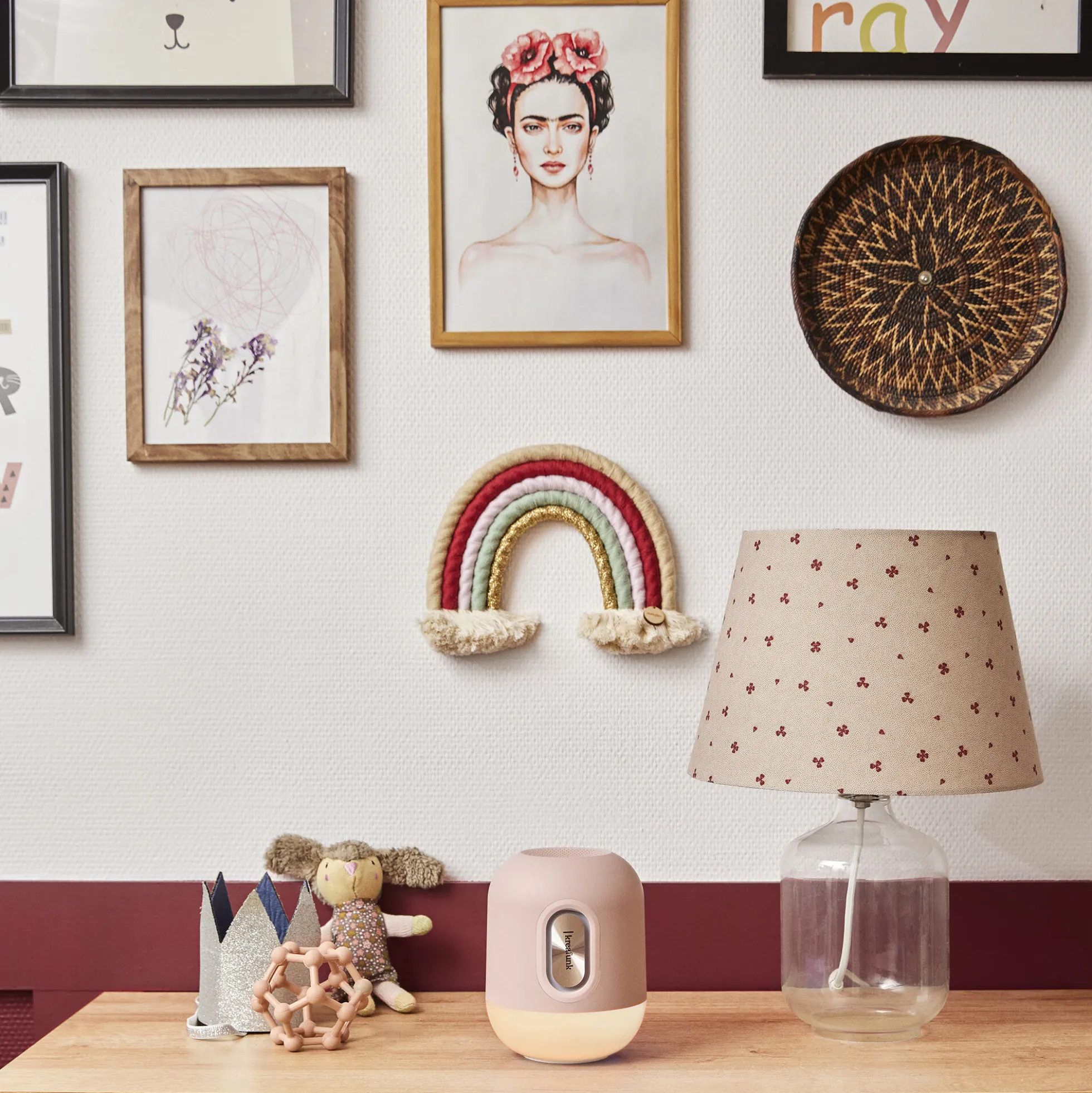 Glowie Bluetooth højttaler og lampe, dusty rose