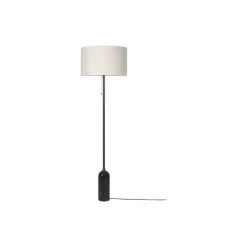 Gravity Floor Lamp, black marble/canvas