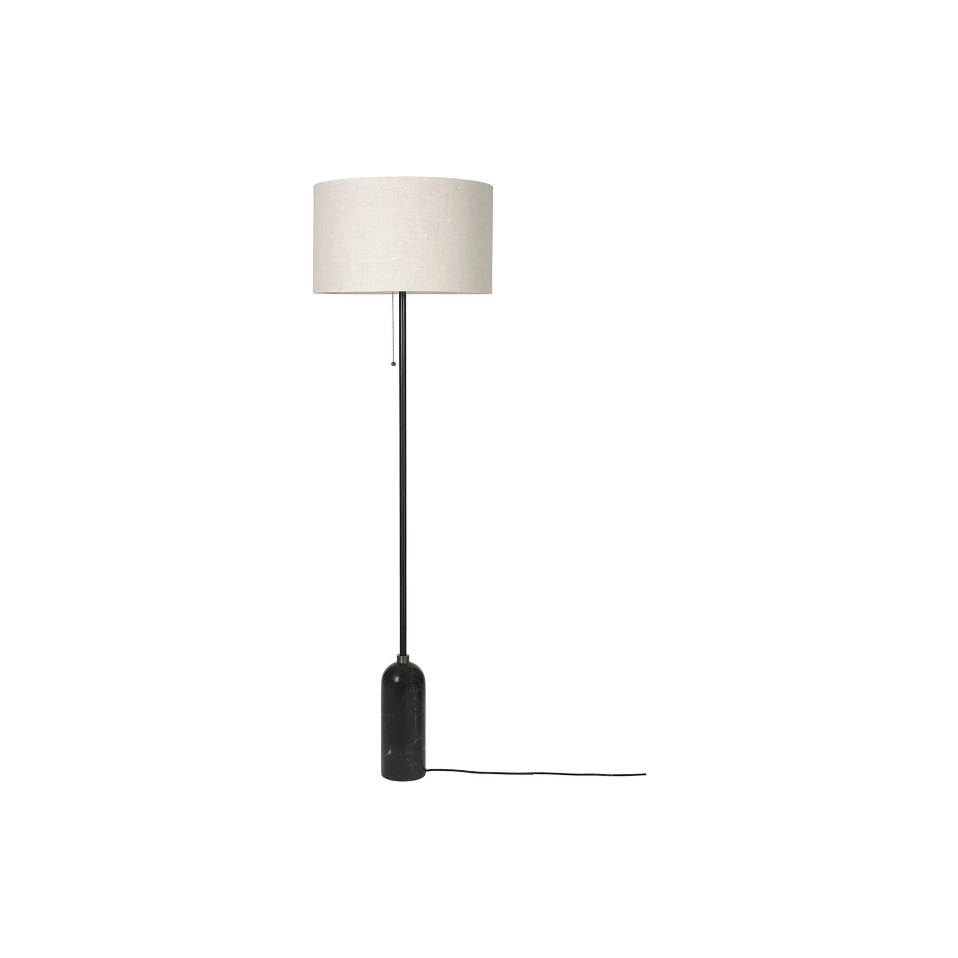 Gravity Floor Lamp, black marble/canvas