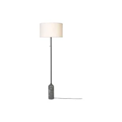 Gravity Floor Lamp, grey marble/white