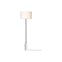 Gravity Floor Lamp, white marble/white