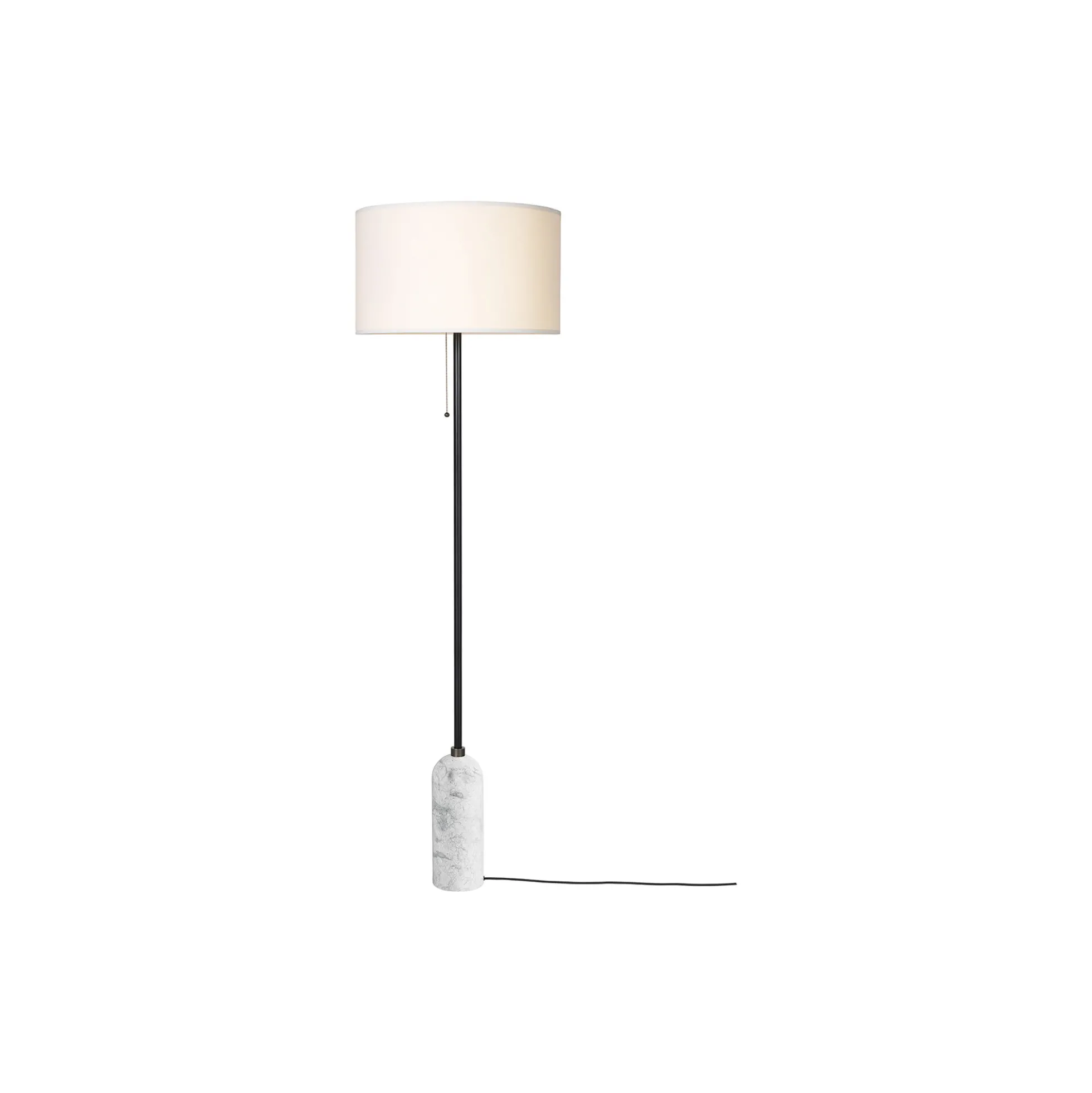Gravity Floor Lamp, white marble/white
