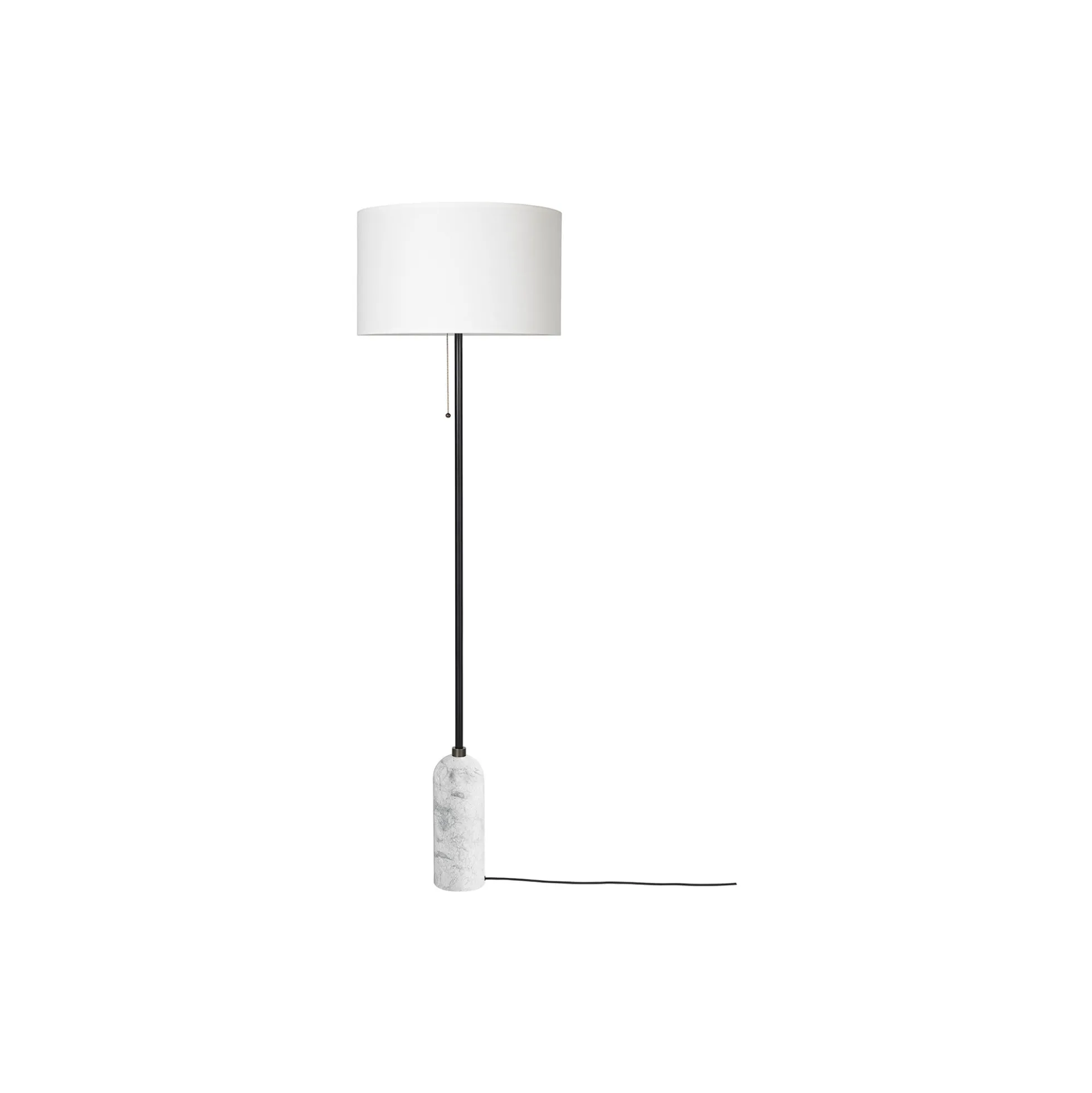 Gravity Floor Lamp, white marble/white