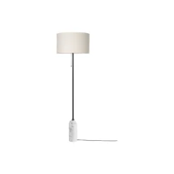 Gravity Floor Lamp, white marble/canvas
