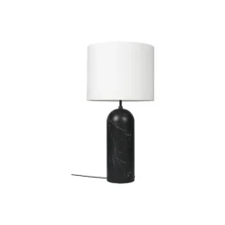 Gravity XL Floor Lamp, black marble/white