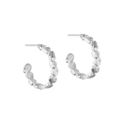 Gretha hoops Large, forsølvet