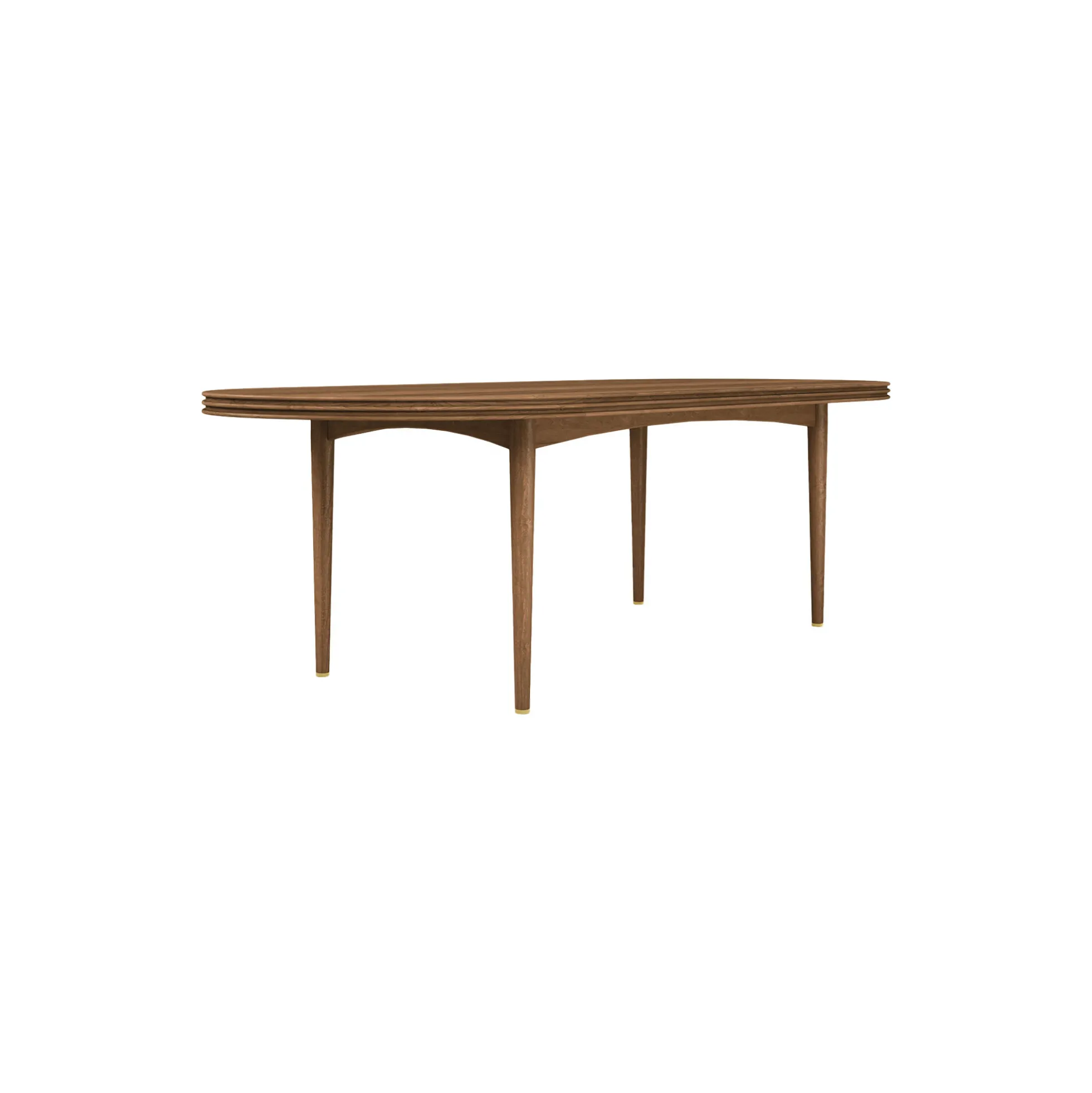 GROOVE COFFEE TABLE OVAL, oiled walnut