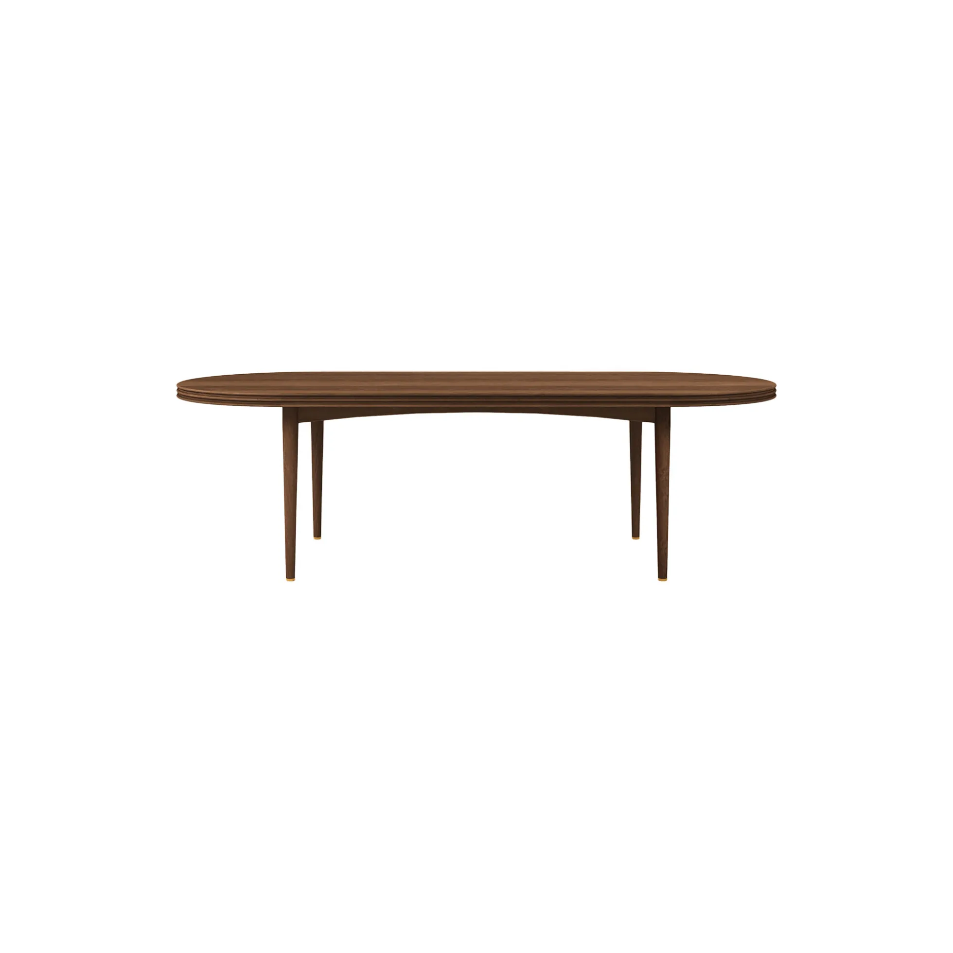 GROOVE COFFEE TABLE OVAL, oiled walnut