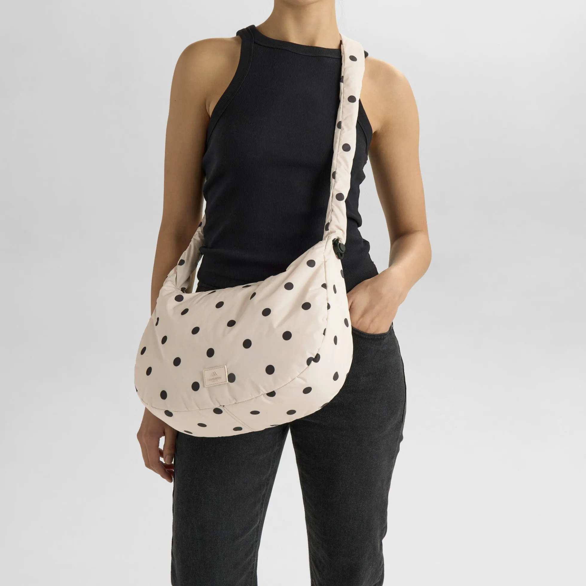 GroundMBG Bag Recycled, polka dot, creme