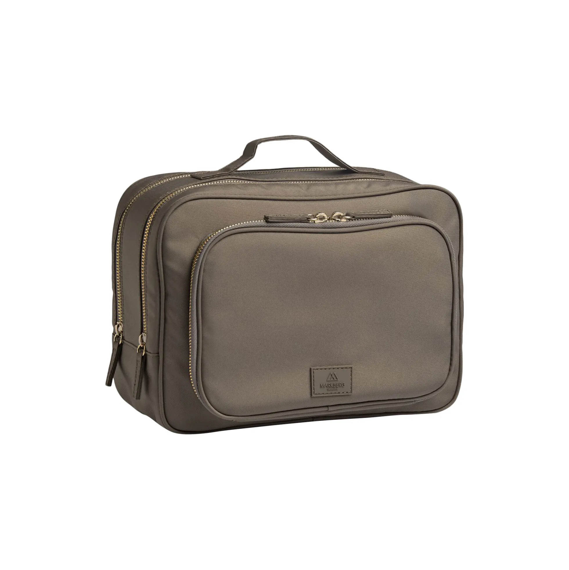 GuardMBG Toiletry Bag Rec., walnut w/gold
