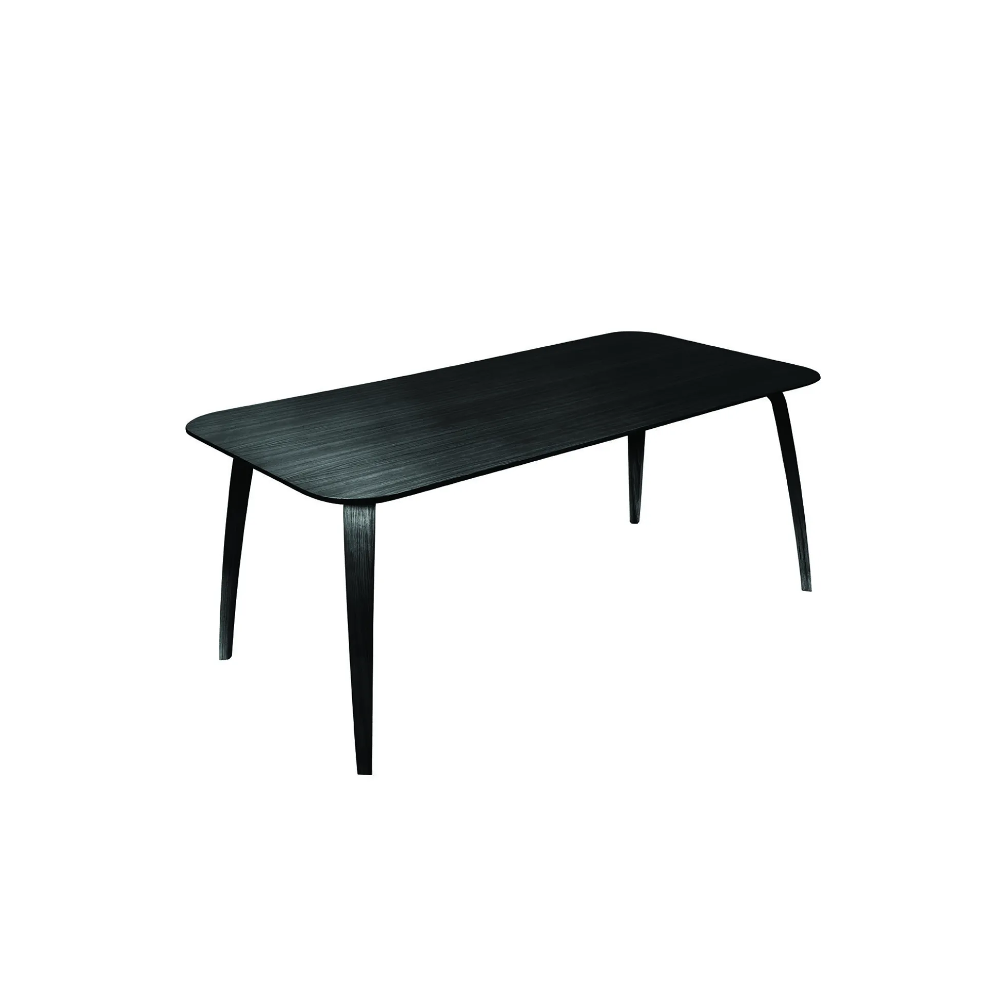 GUBI Rectangular Dining Table, black stained ash