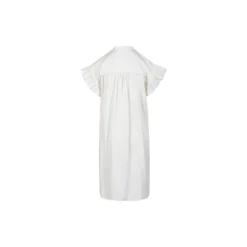 GWEN solid shirt dress, white