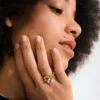 HADLEY ringe 2-i-ét sæt, guldbelagt